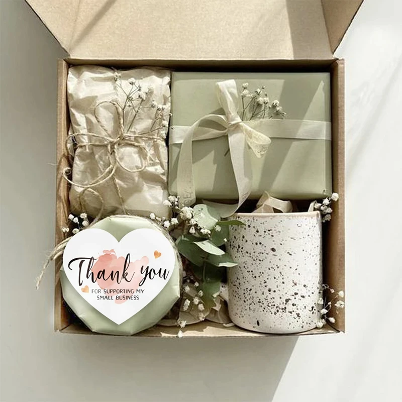 Personalized Luxury Heart Shape Greeting Card Paper Card Printing Custom Logo Business Gifts Thank You Card