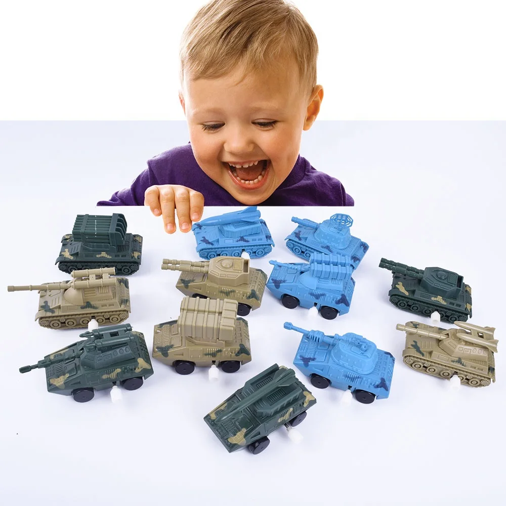 Мультяшные модели танков пластиковые заводные автомобильные игрушки