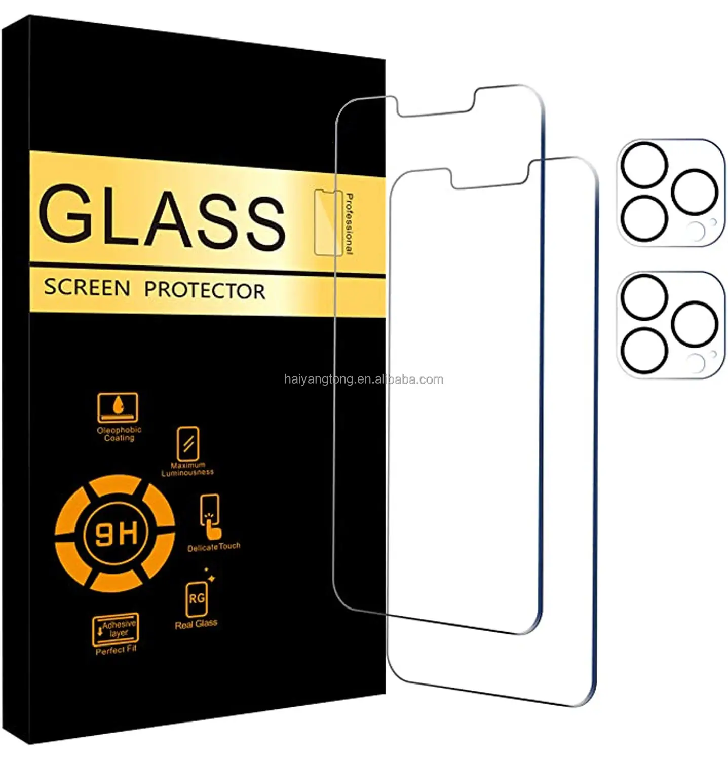 2 & 3 Pack Mobile Phone Tempered Glass Screen Protector For Iphone