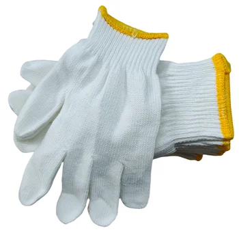 China Wholesale 30-60g/Pairs Guante Safety Work Gloves  White Cotton Knitted Hand Glove for
