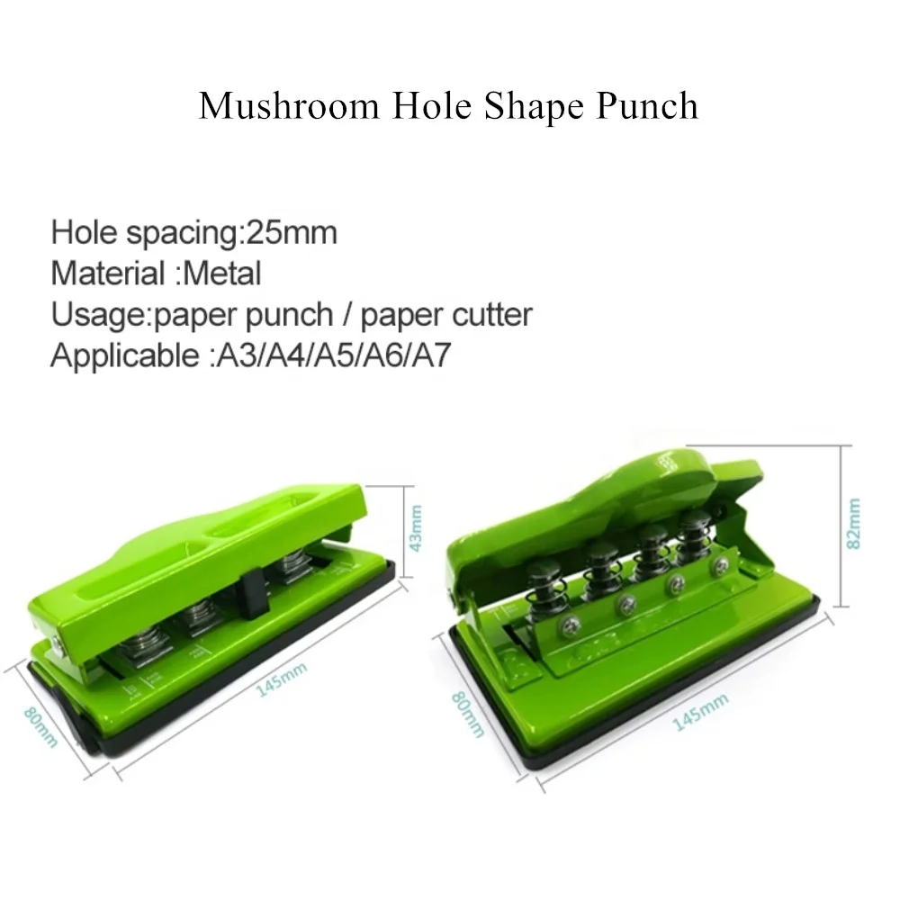 Creative Mushroom Hole Punch for H Planner Disc Ring DIY Paper Cutter T-type Puncher Craft Machine Loose Leaf Discbound Book