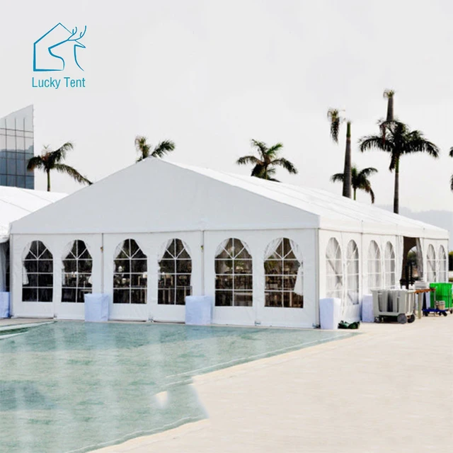 Africa Large White Wedding Tent Hall Outdoor Clear Span Party Tent For Rental Event
