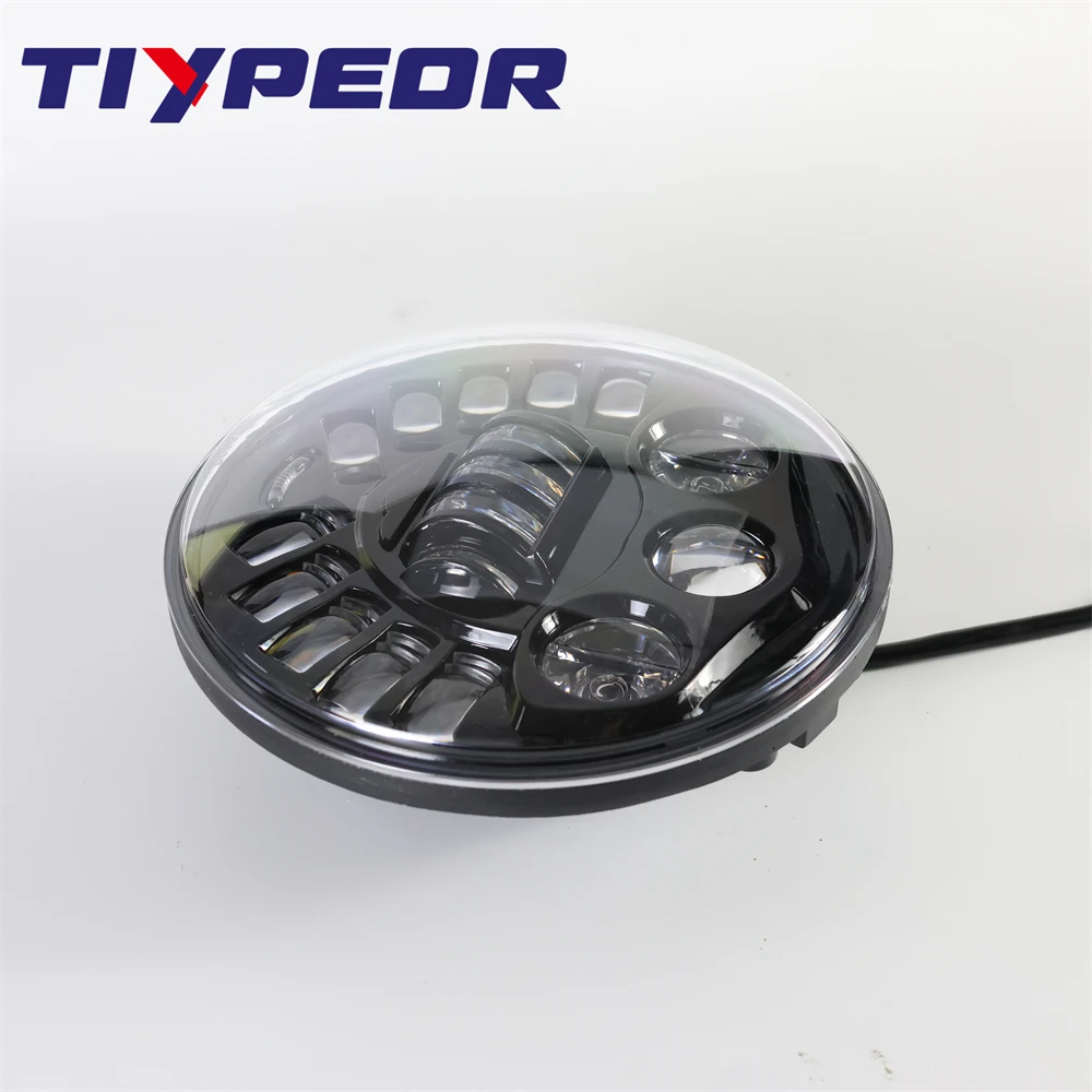 product tiypeor universal round motorcycle headlight 7inch drl led car super bright auxiliary fog light-11