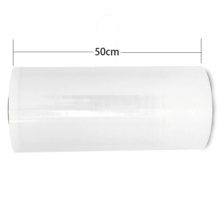 500mm*1200m*25um Machine PE Cast Stretch Jumbo Plastic Film Roll Transparent Moisture Proof 14kg for Packaging Products