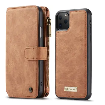 CaseMe For iPhone 11 Case Retro 2 in 1 Detachable Wallet Leather Case for iPhone 6 SE 2 7 8 S Plus X XR XS Max 11 Pro Flip Cases