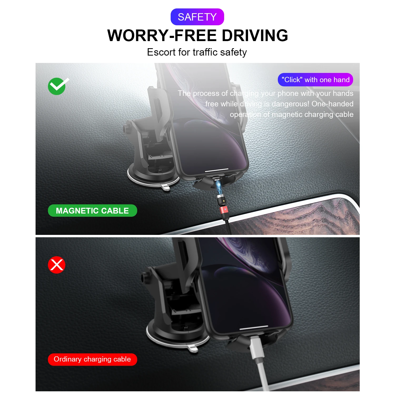 USLION 1M 540 Degree Rotating 3 in 1 USB Magnetic Charging Cable Type C Fast Charging Cable Micro USB Mobile Phone