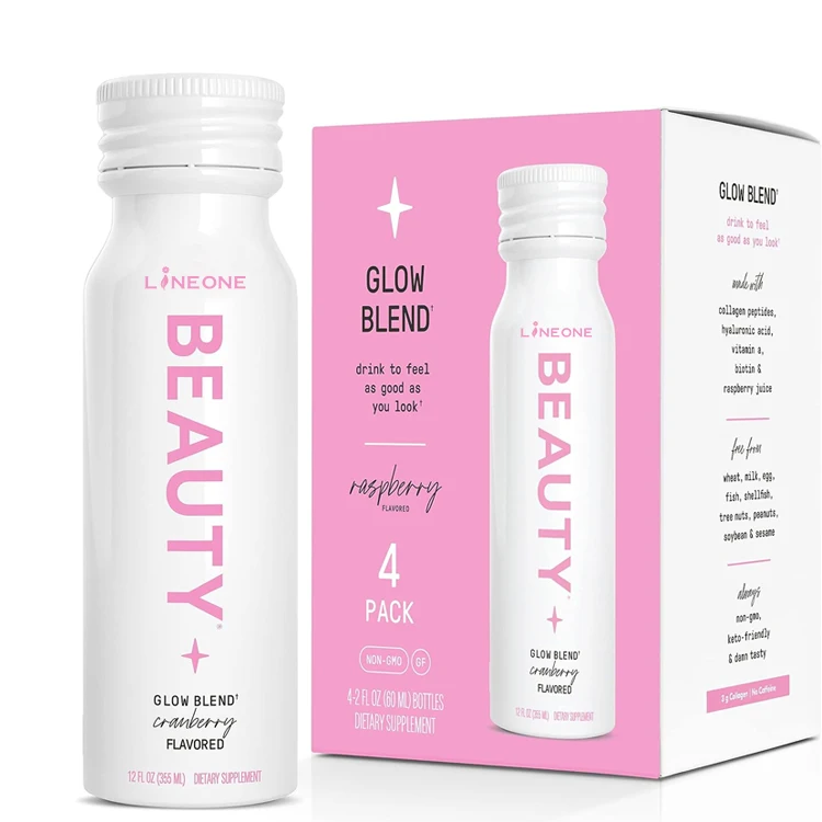 Beauty Wellness Shots Collagen Peptide Drinks with Liquid Biotin and Hyaluronic Acid