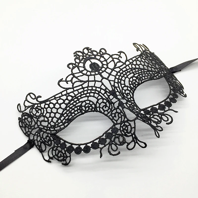 Black Lace Eye Mask Masquerade Fancy ...