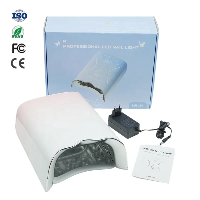 Jauns manikīra lampa ar pielāgotu LOGO, 45 lodes, bezvadu nagu žāvēšanas lampa, ātra žāvēšana, akumulatora darbināma UV LED želeja nagu lampa, nagu žāvētājs