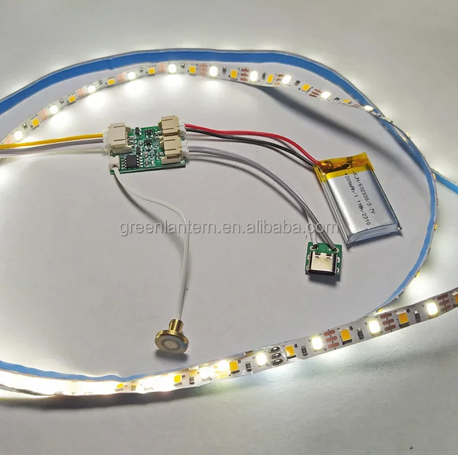 Rechargeable Battery Operated Touch Sensor Activated  Led Light PCB Module for Desk Table Lamp