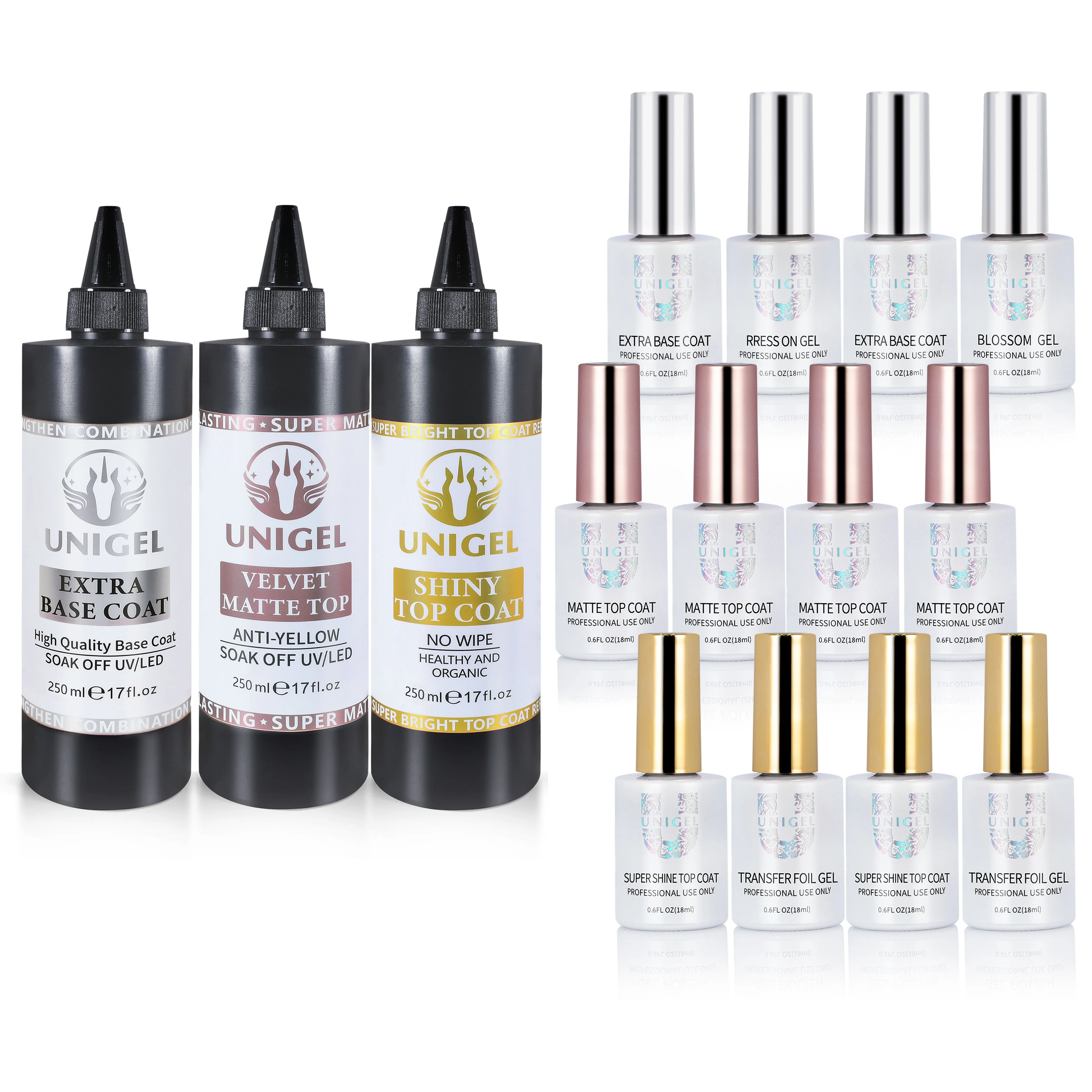 Healthy No Yellow Profession Soak Off Extra Base Coat Matte Top Coat