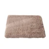 Marrón Beige - Alfombra de Esponja Larga y Afelpada, Sin Funda Desmontable