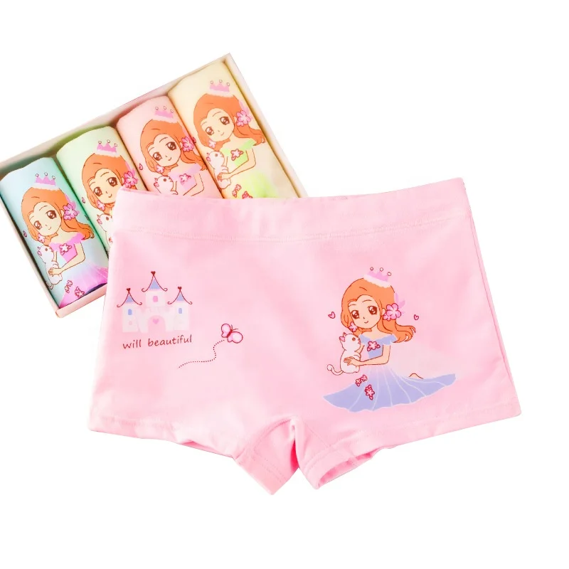 Нижнее белье для девочек 4 лет, голубой цвет, распродажа, 1 комплект легкого детского нижнего белья