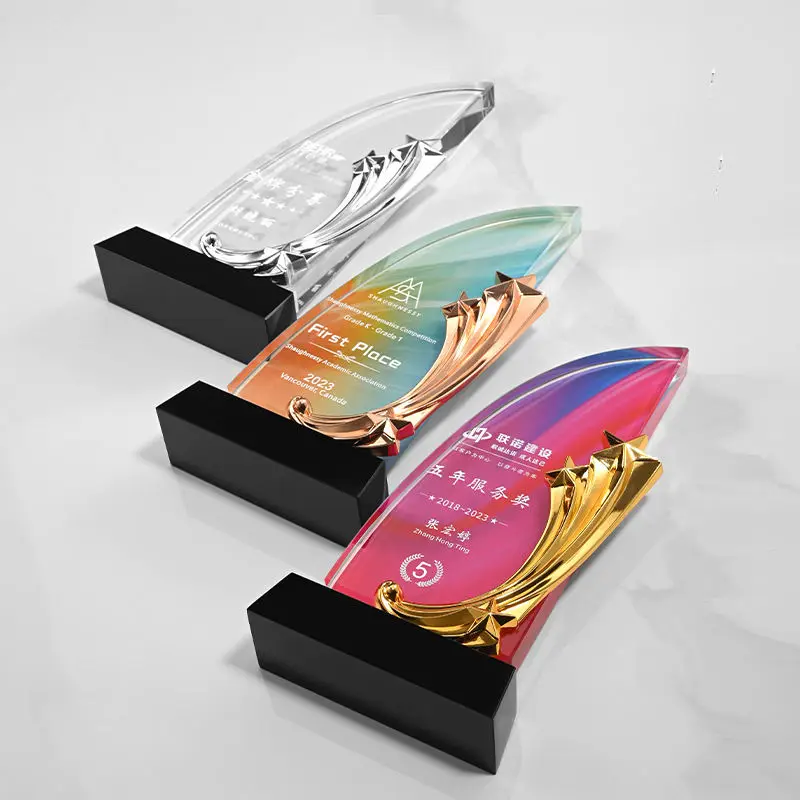 Wholesale k9 blank crystal plaque uv printing awards blank plaque k9 crystal trophy award