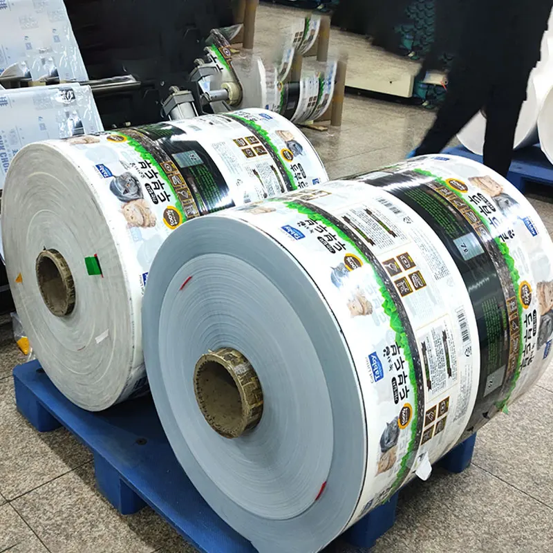 Custom Printed Laminated Plastic Biodegradable Packaging Mylar Roll Film Color Printing Sachet Film Roll Plastic Rollstock