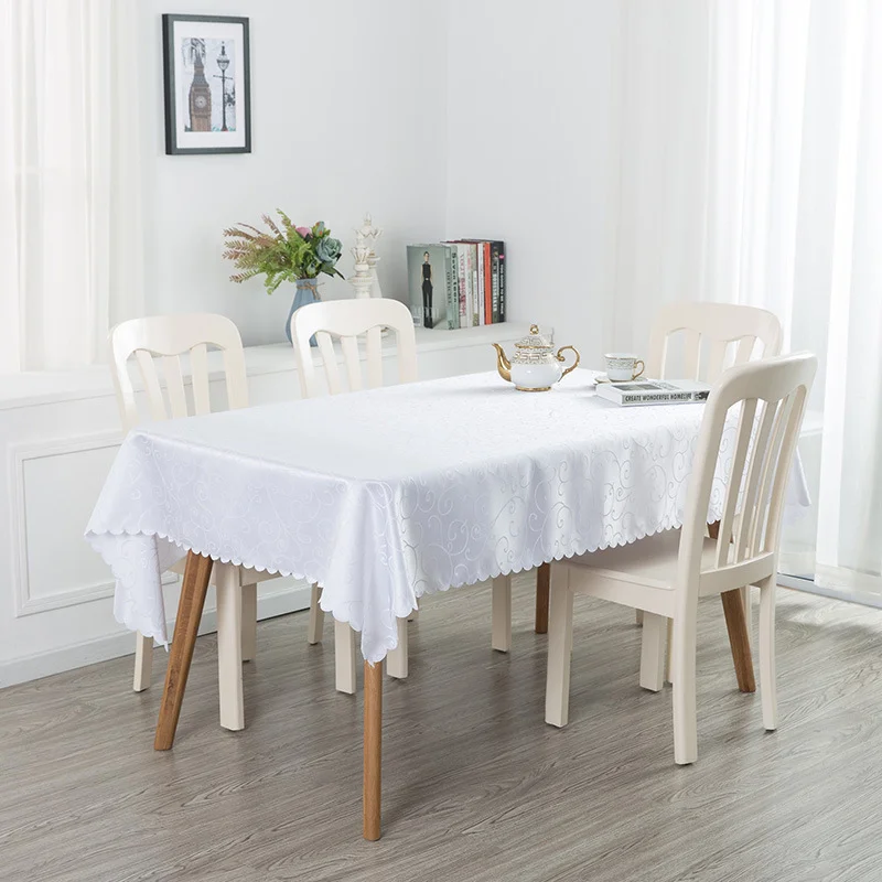 Cheap Jacquard Round Table Cloths and Polyester Luxury Tablecloths for Weddings