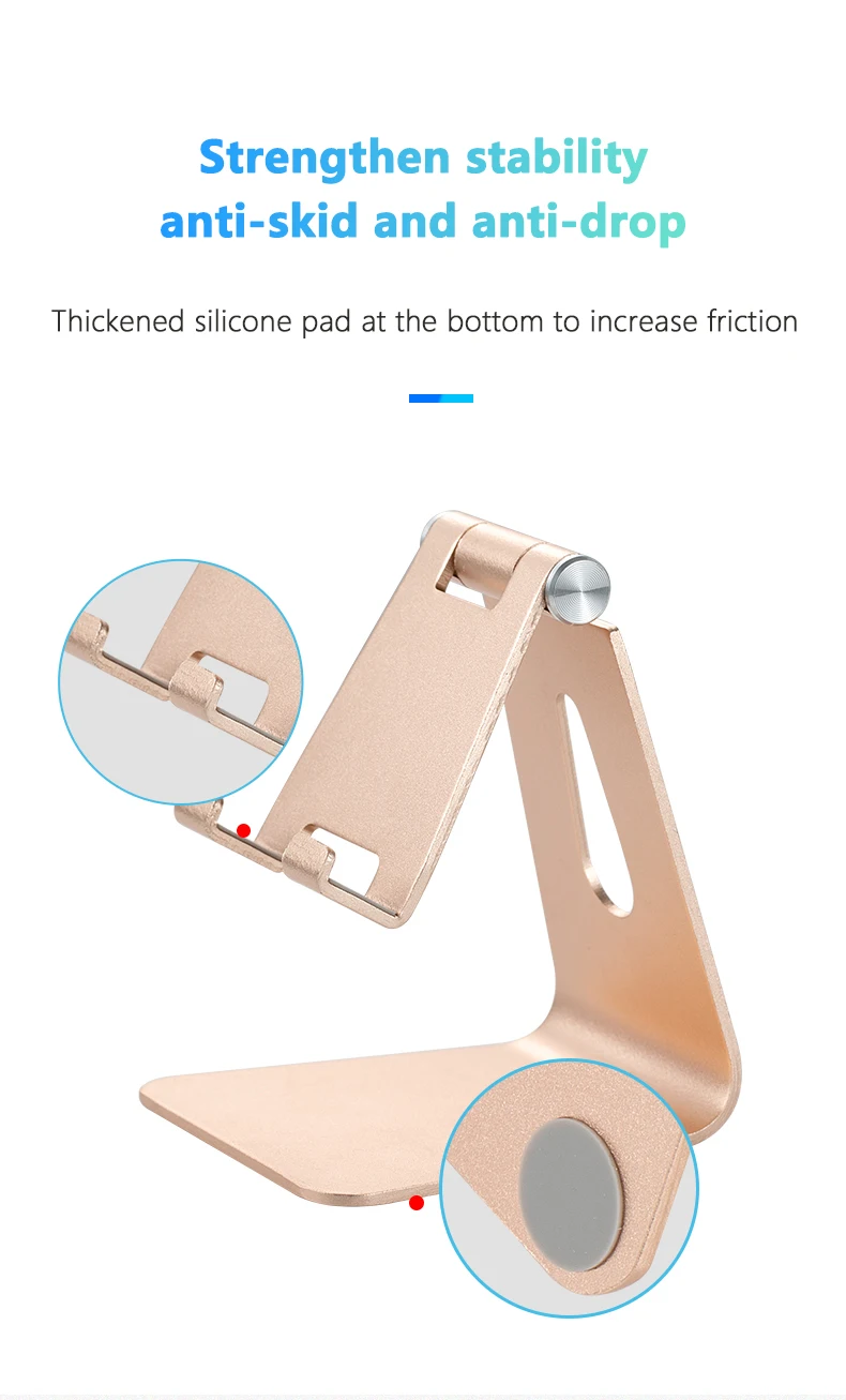 2024 for Tablet Mobile Phone Cell Phone Stand for Angle Height Adjustable Desk Sturdy Aluminum Metal Phone Holder Small Ordinary