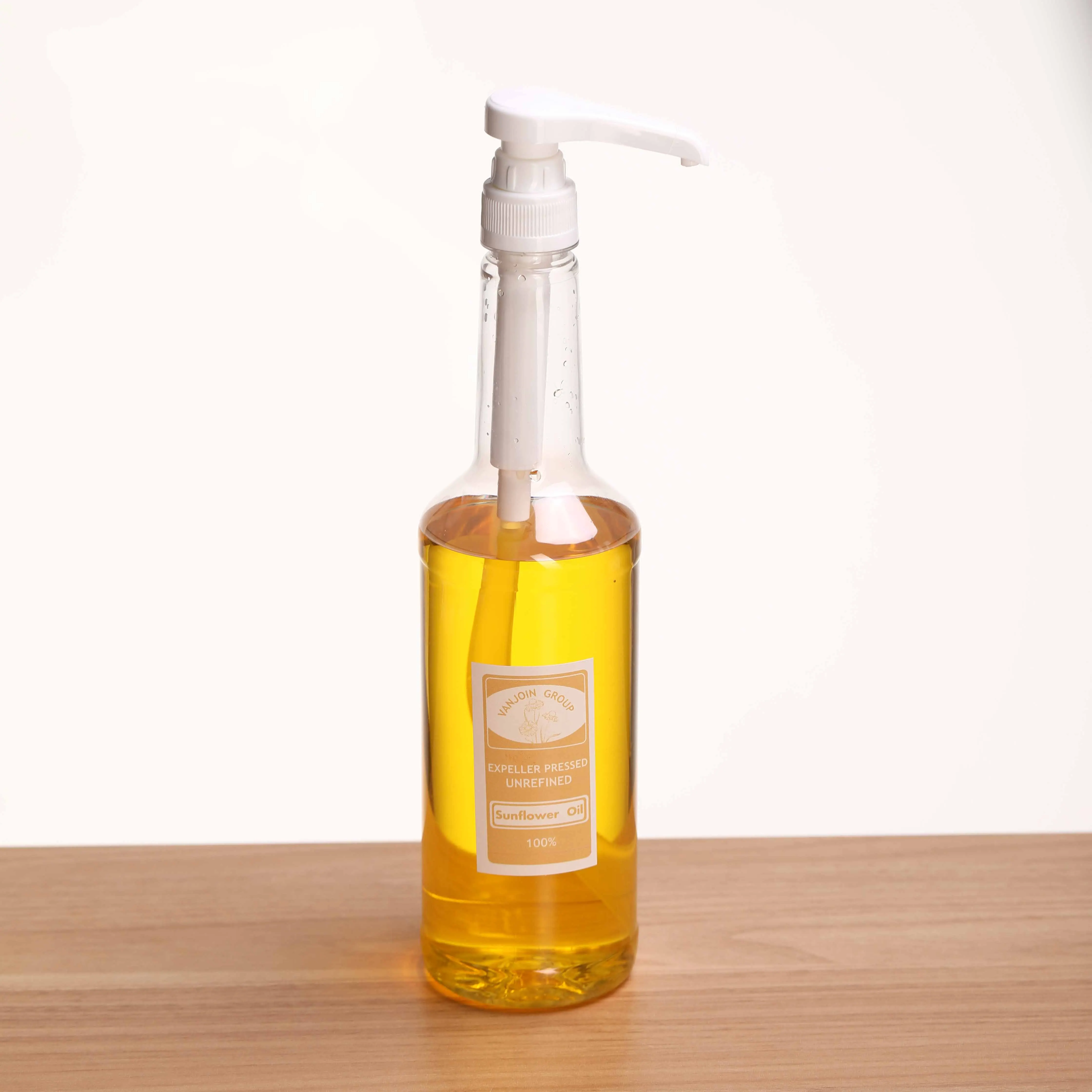 28mm 750ml Plastic Bottle Easy Dispense 2ml a Time 25oz Oil Oyster Sauce Syrup Pump Bottles with Custom Label