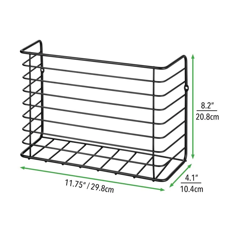 Metal Wire Door Mount Storage Basket Wall Hanging Kitchen