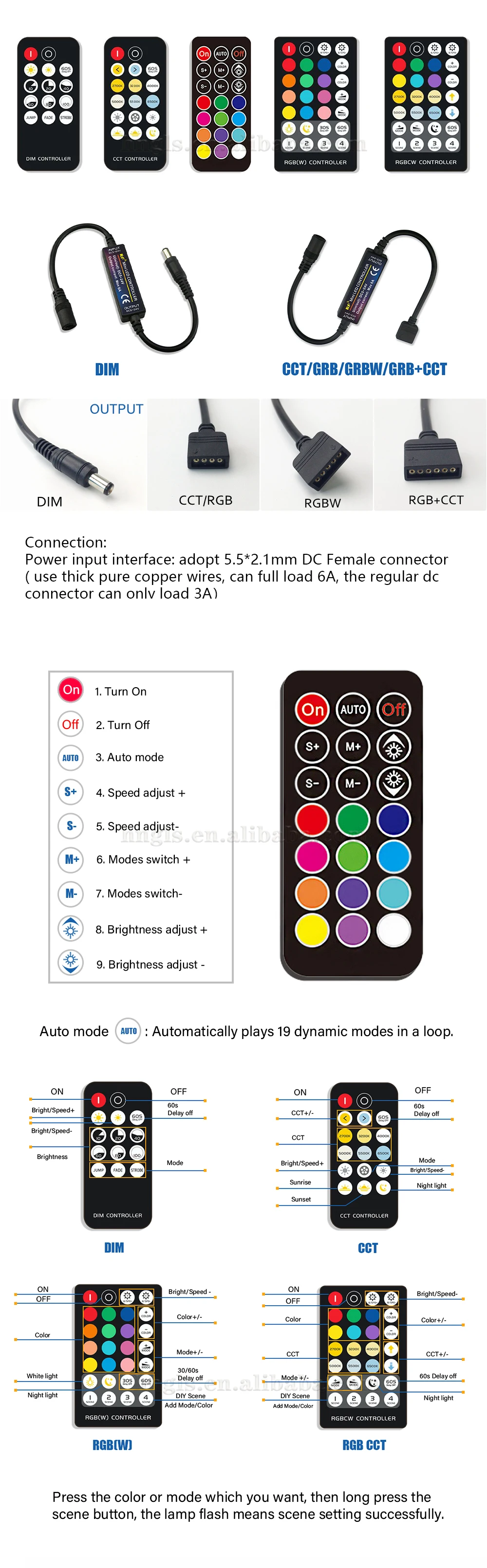 Grace LED Strip Controller - 20m Control Distance RGBW