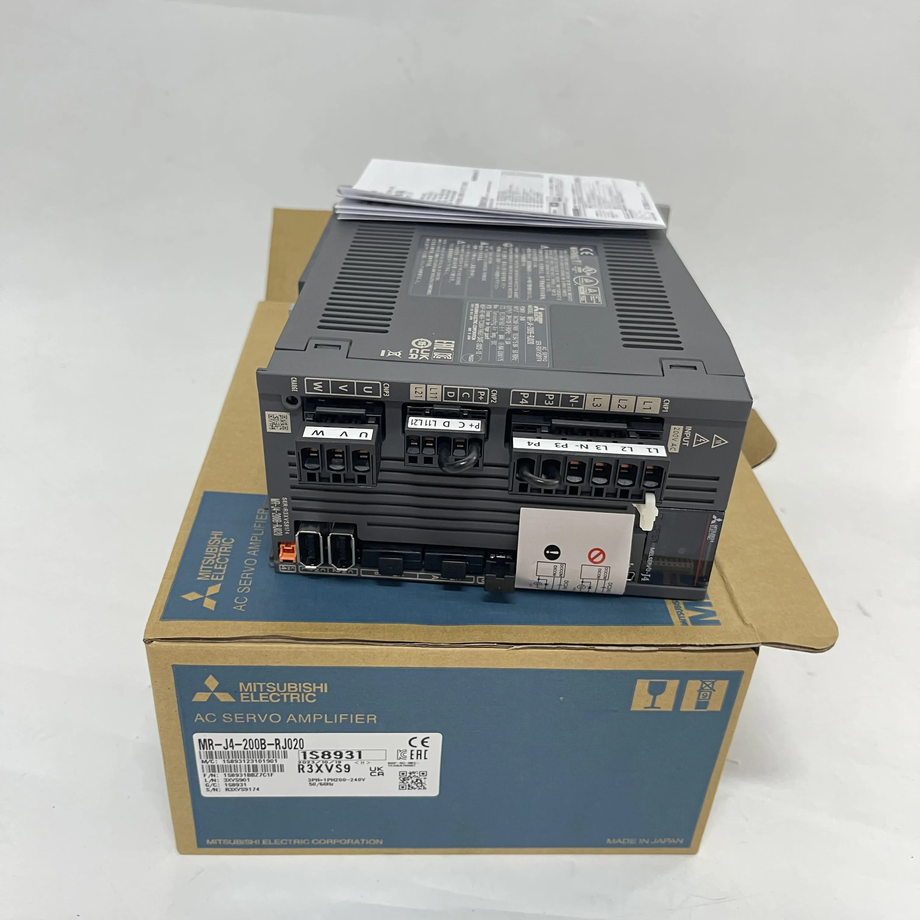 Mitsubishi AC Servo Amplifier MR-J4-200B-RJ020 Mitsubishi AC Servo Amplifier MR-J4-200B-RJ020