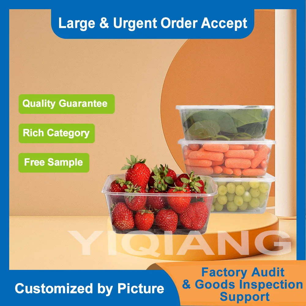 Одноразовые пластиковые не хрупкие ящики для хранения, 500 мл, черный прямоугольный контейнер для еды на вынос в микроволновой печи