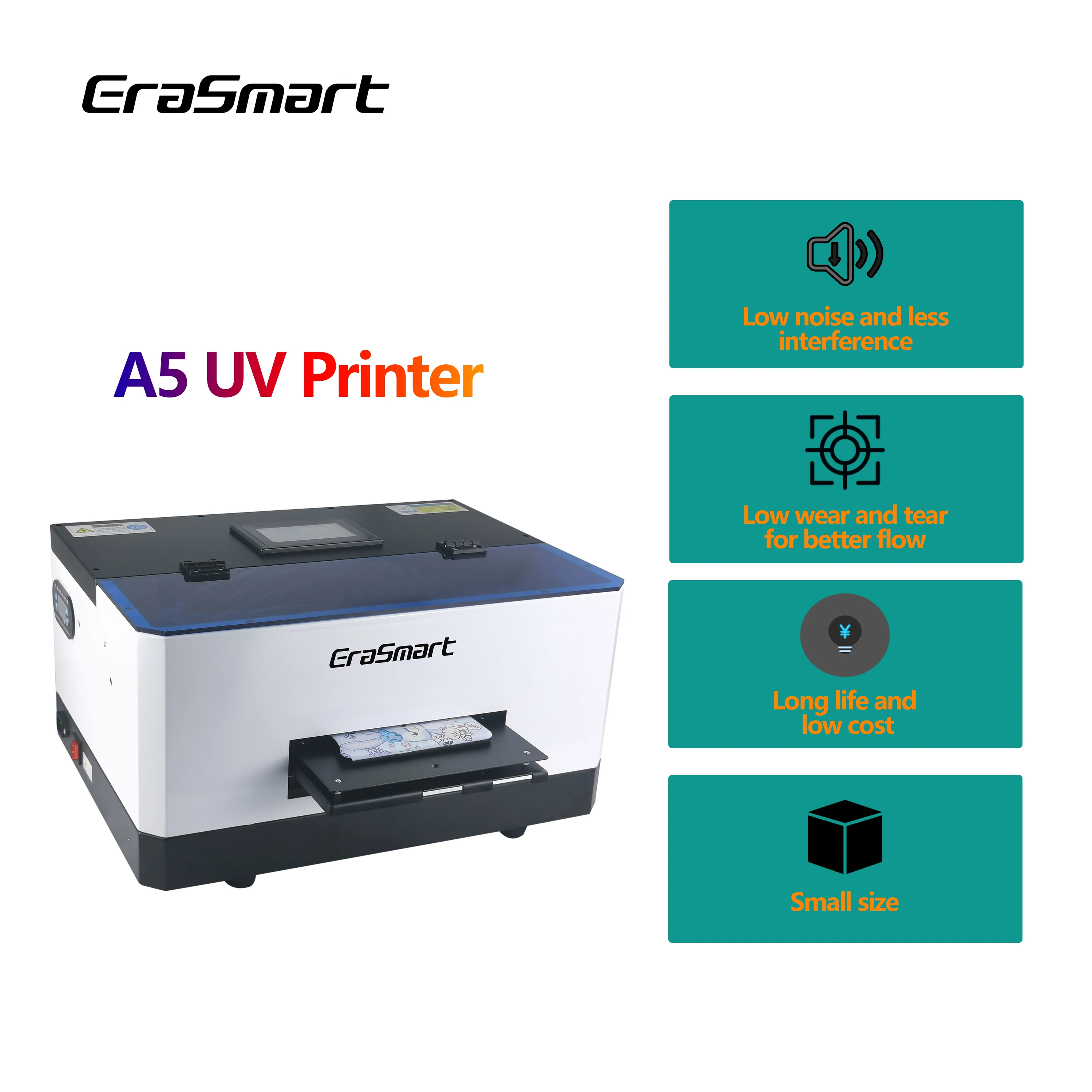 Erasmart the Cheapest Uv Printer Mobile Phone Case Printing Machine A5 Uv Printer