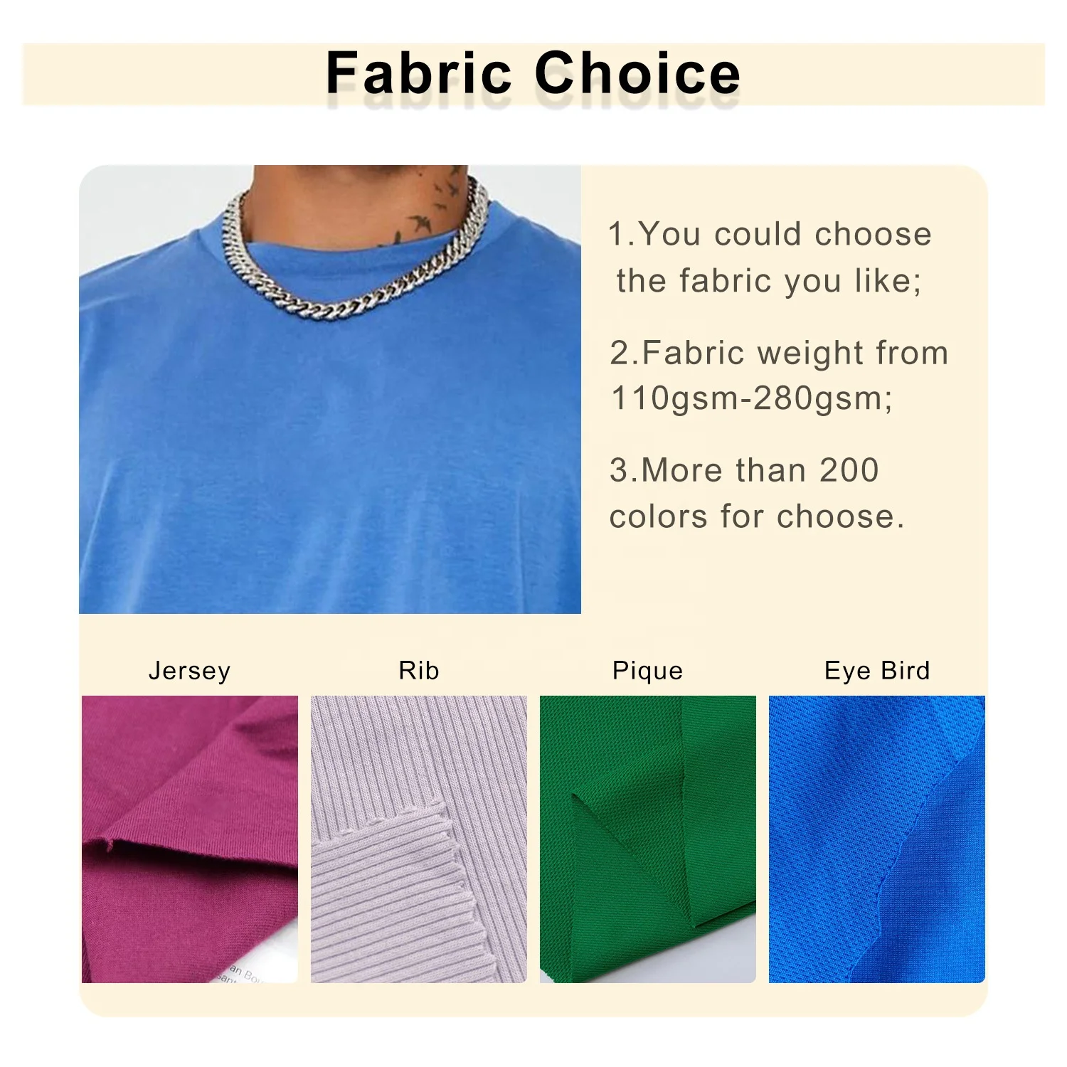 JL1123E Men’s 100 Cotton Oversized Drop Shoulder T-Shirt High Quality Luxury O-Neck T Shirt for Men