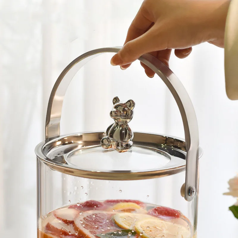 Selected Light Luxury Glass Water Cup Set for Household Fruit Tea Large Capacity Cold Water Kettle with Faucet
