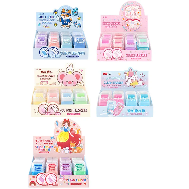 Wholesale Customizable Design Roller Rubber Eraser For Children Kawaii