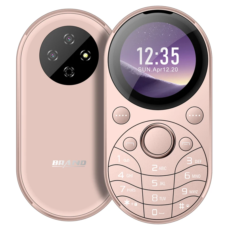 2024 Latest Design I15 Mini Round Shape LCD Screen China Button Bar Mobile Phone Basic Functions Feature Phone