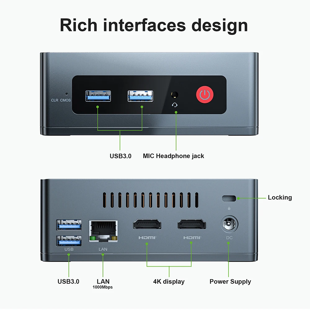 Drop shipping Beelink GK35  Intel all in one computers N3350 CPU DDR3 4G/64G 8G/128G EMMC with windows10 ubuntu mini pc