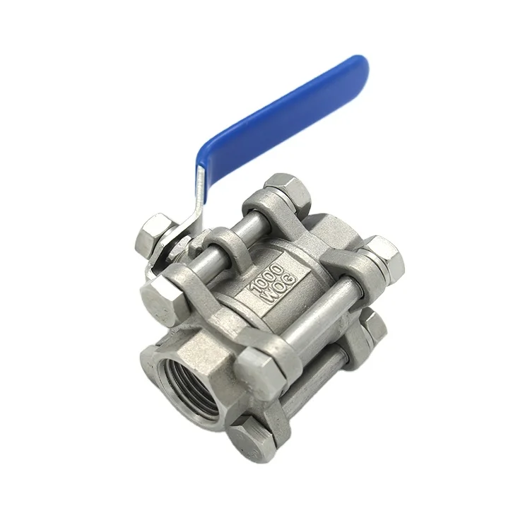 3 Pcs Non-retention Ptfe Seat 3 Inch Stainless Steel Ball Valve