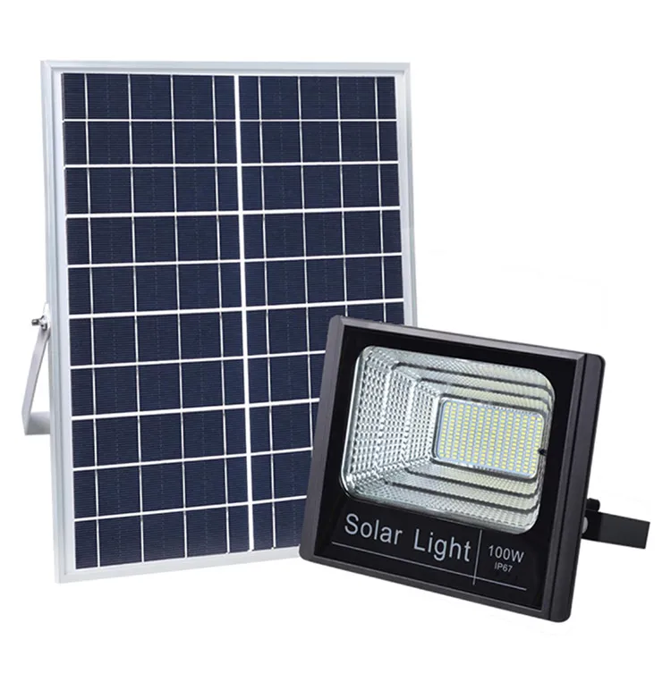 2021 LED Solar Flood Light High power Energy Saving Outdoor ip67 waterproof 25w 40w 60w 100w