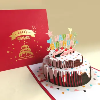 3d Pop Up Happy Birthday Cards For Girl Kids 3d Birthday Cake Pop-up