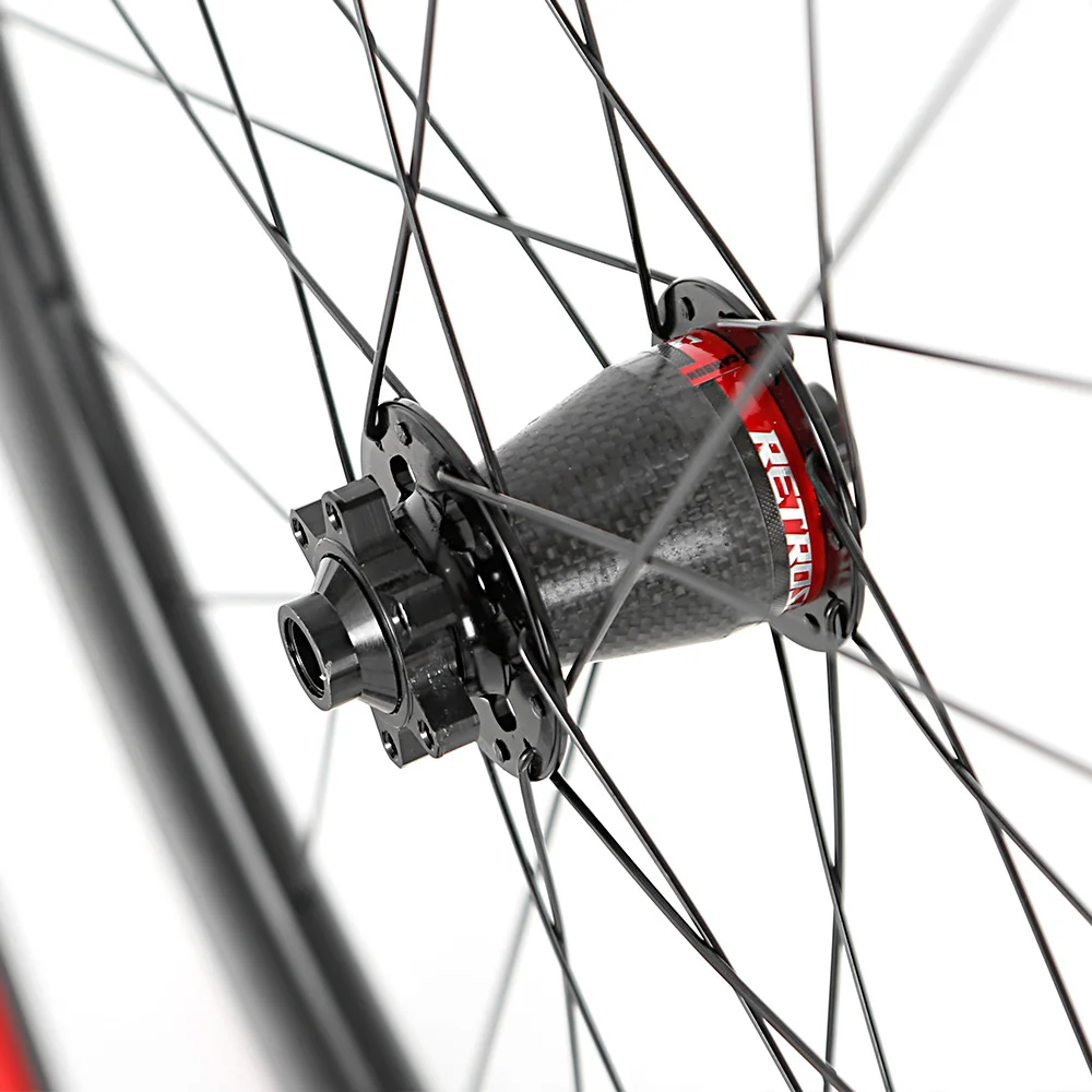 Retrospec 700C Carbon Road Bike Wheelset - 50mm Disc Brake Wheel