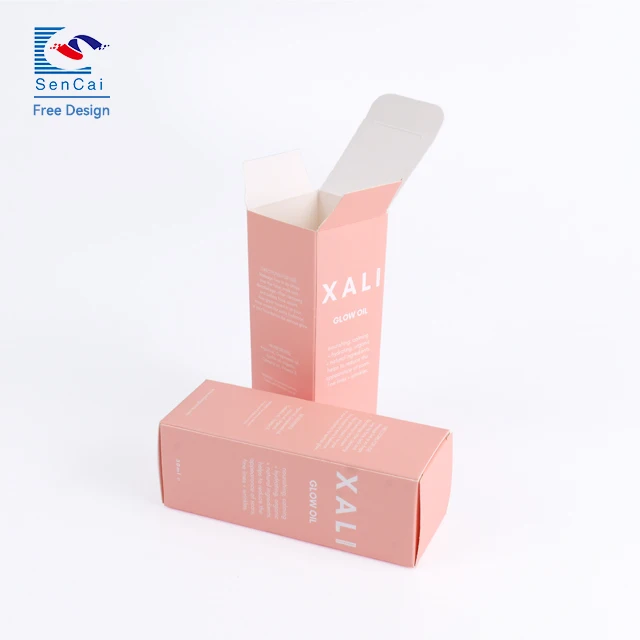 Factory Price Customized Logo Recycle Material Skincare Gift Pink Art Paper Luxury Box Double Truck Box details