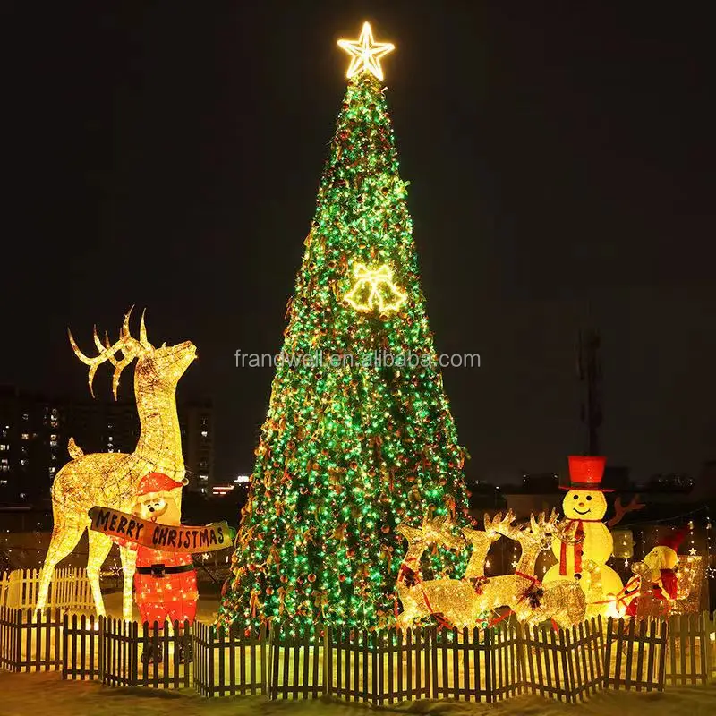 2022 New Year Luxury Decoration Outdoor Commercial Giant Large Artificial Christmas Tree With Led Lights - Buy Christmas Tree With Lights,2022 Modern Unique Design Artificial Led Lighted Christmas Trees For Shopping Mall