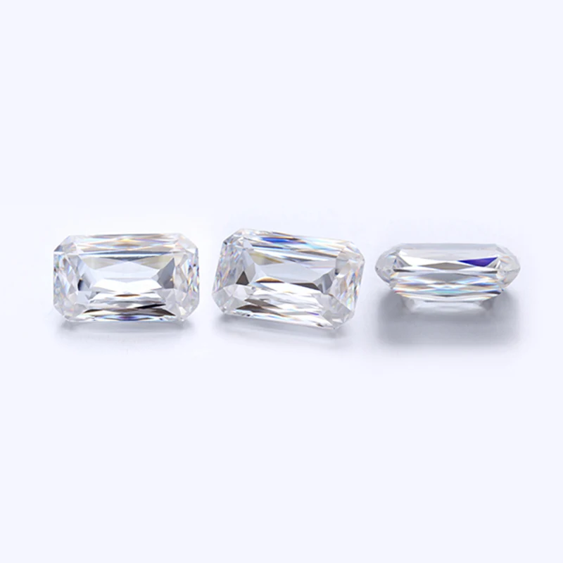 HMOIS GIA certificate wholesale price Emerald cut VVS1 white synthetic loose GH color lab grown moissanite