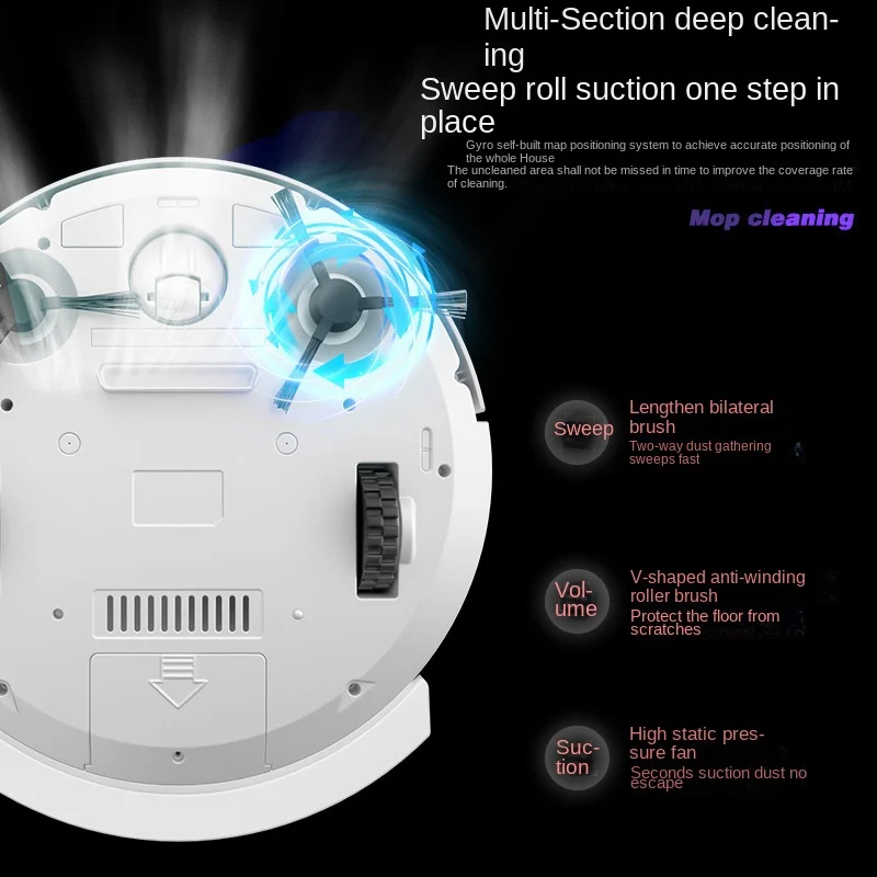 Intelligent Automatic Sweeping Robot Wet Mopping USB Rechargeable Vacuum Cleaner Cross-Border Household Cleaning Machine