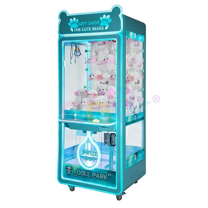Factory Wholesale Coin Operated Prize Vending Game Arcade Machine Led Candy Crane Toy Claw Machine Malaysia