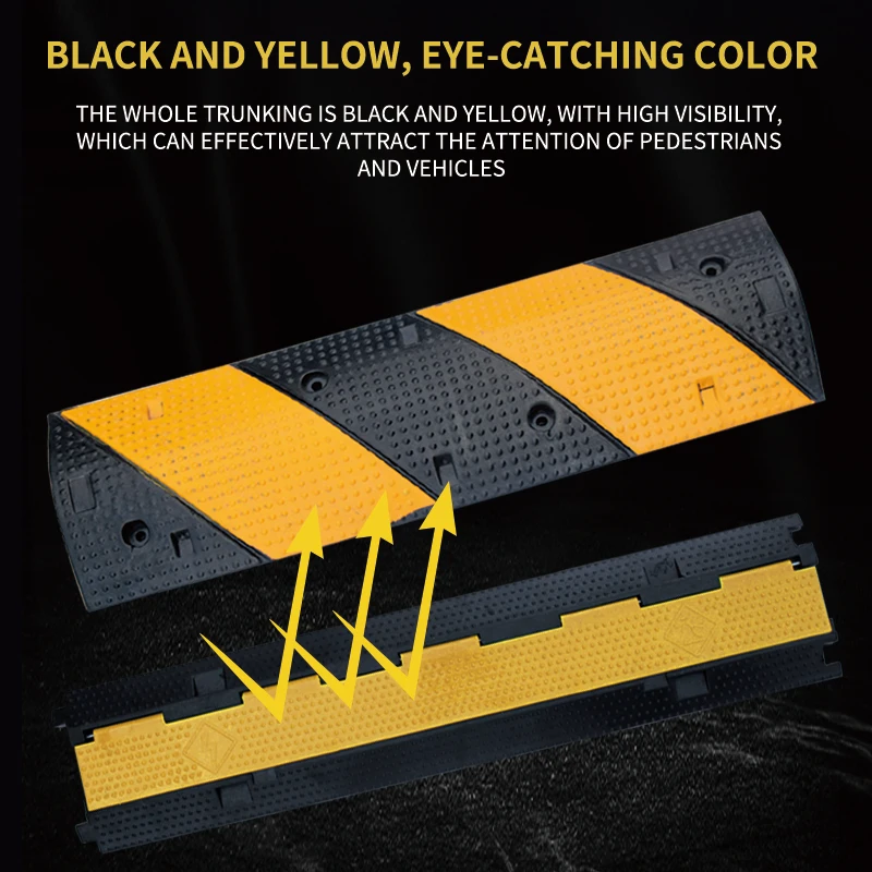 Rubber and Plastic Cable Protector 2 Channel  Cable Tray   Cable Protector Floor Pvc Trunking
