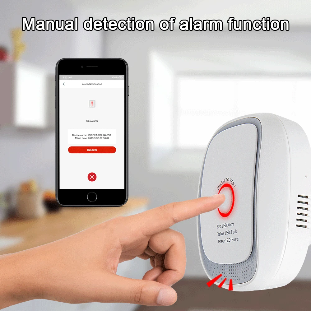 Heiman Ac Power Combustible Co Detectorco Sensor Alarm Tuya Smart