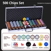 Juego de fichas de póquer Crown de 500 piezas con estuche de aluminio