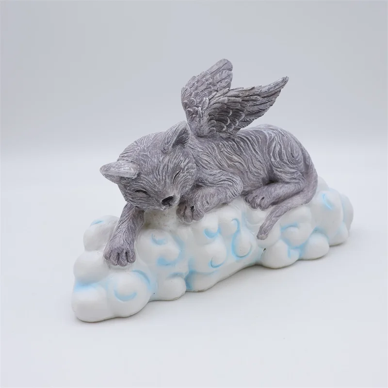 Good Quality Wholesale Custom Animal Figurines Outdoor Angel Dog Statues Home Decoration Resin Statue Office Decor Statues