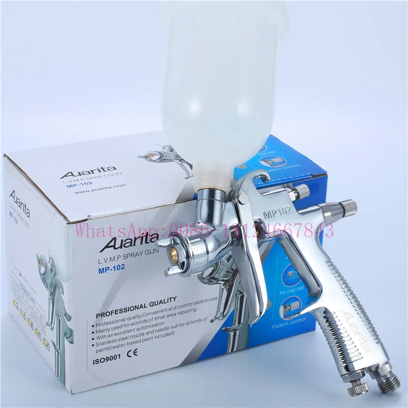 Auarita MP-102 1.0mm Nozzle Mini Professional LVLP Spray Gun 250ml