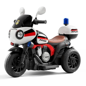 New Children's Electric Motorcycle Three-wheeled Electric Police Car