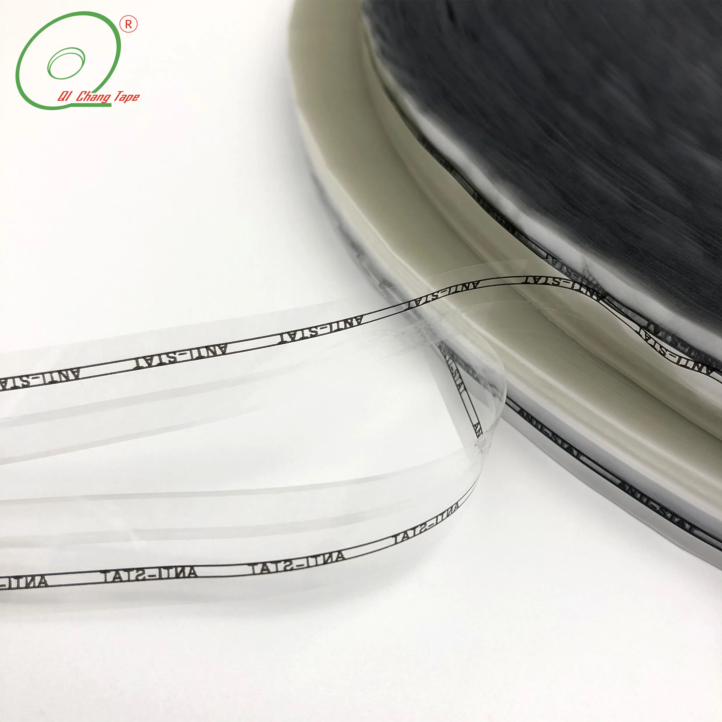 7mm Glue Antistatic Bopp Film Resealable Bag Sealing Tape with Red Liner Printing for Ldpe Polybag