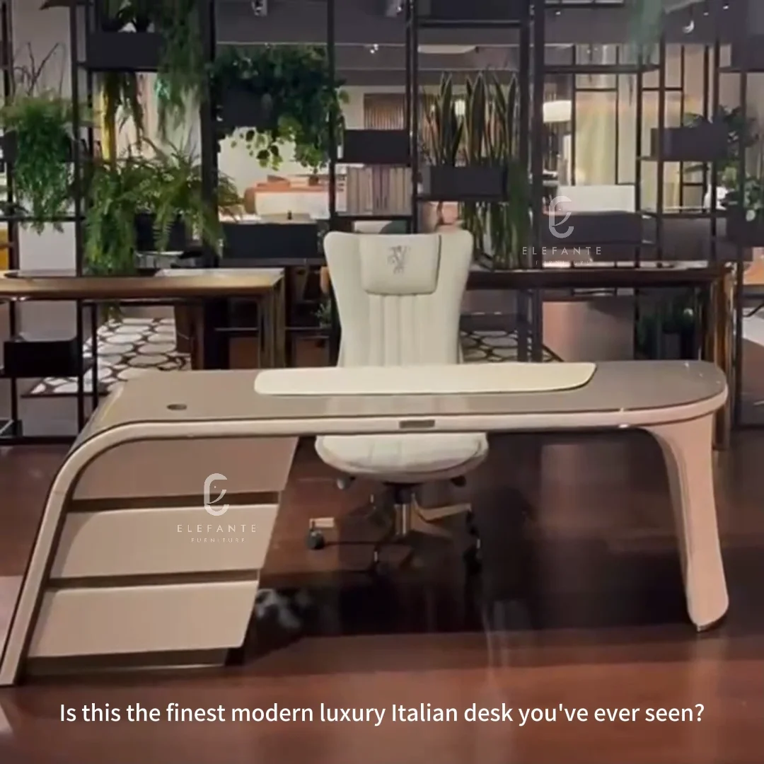 Simple Modern Solid Wood Desk Home Highend Computer Table Italian Luxury Office Table Set Buy