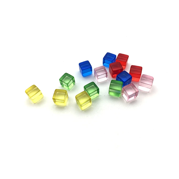 Transparent plastic cubes 10 mm